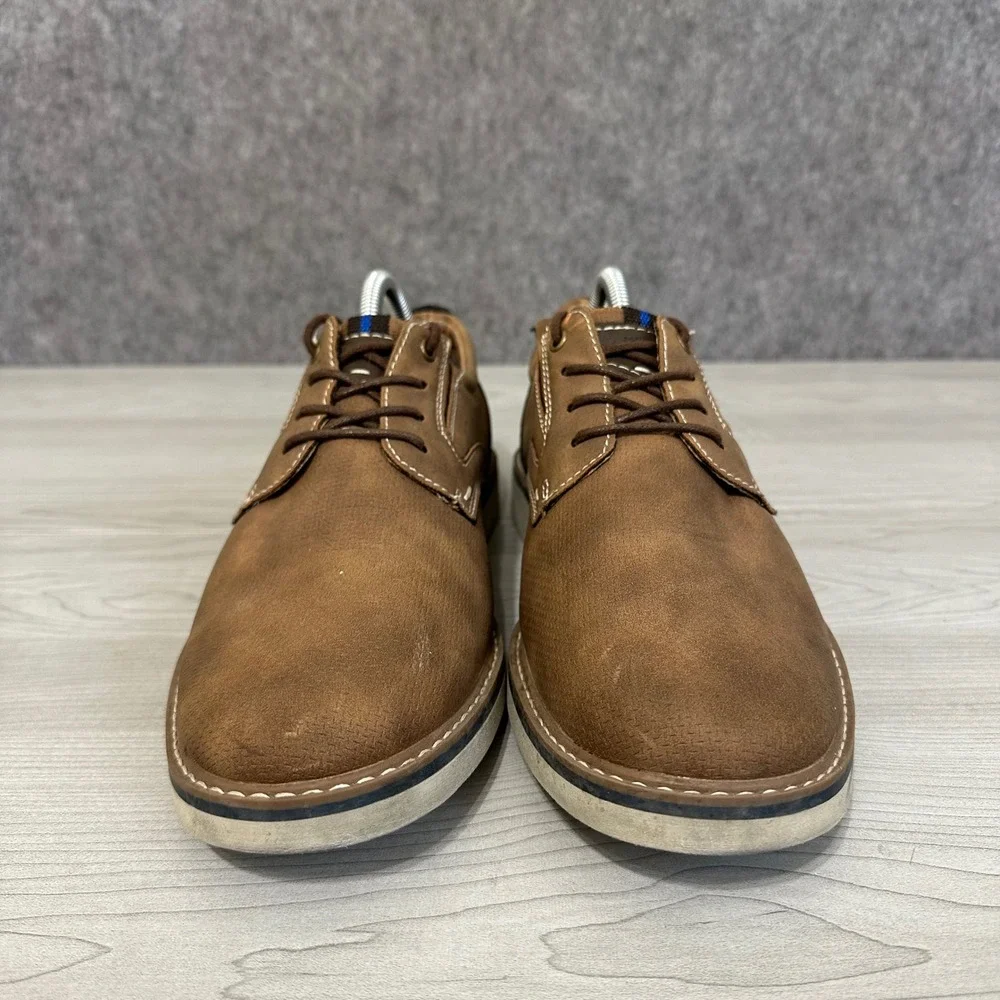 Nunn Bush Cadet Plain Toe Oxford Mens 9 Brown Casual Textured Shoes 81176-238